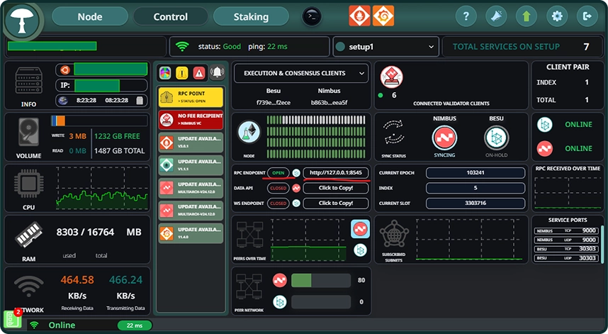 Control Dashboard